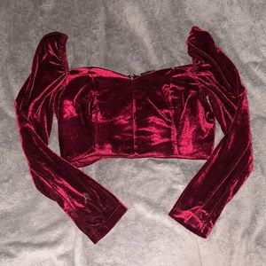 Long Sleeve Velvet Top
